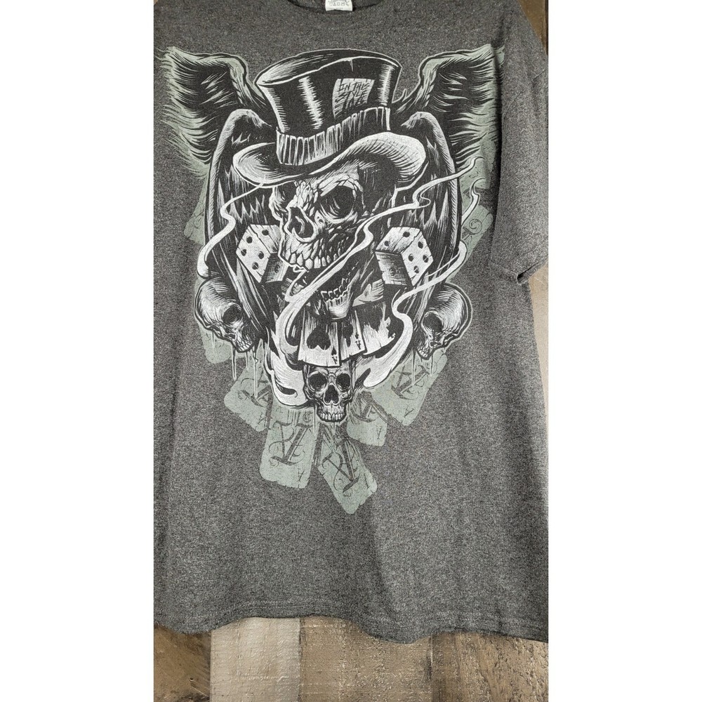Skull with wings Tee Awesome Looking Adult size Large